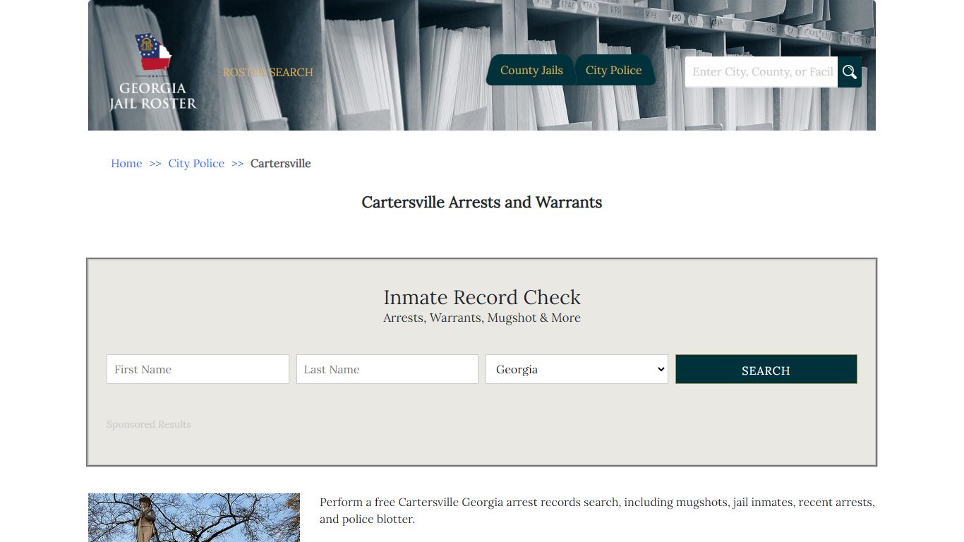 Cartersville Arrests and Warrants | Georgia Jail Inmate Search